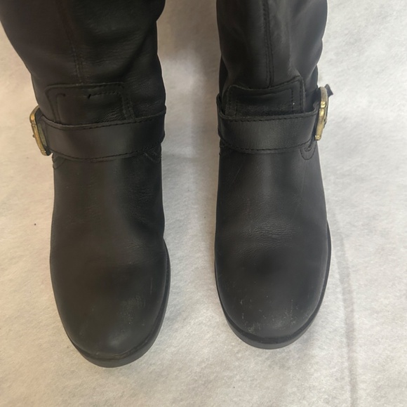 Leather Zip Up Motorcycle Boots Women's size 8 / ~ Men's size 7 Gently worn - Picture 8 of 12